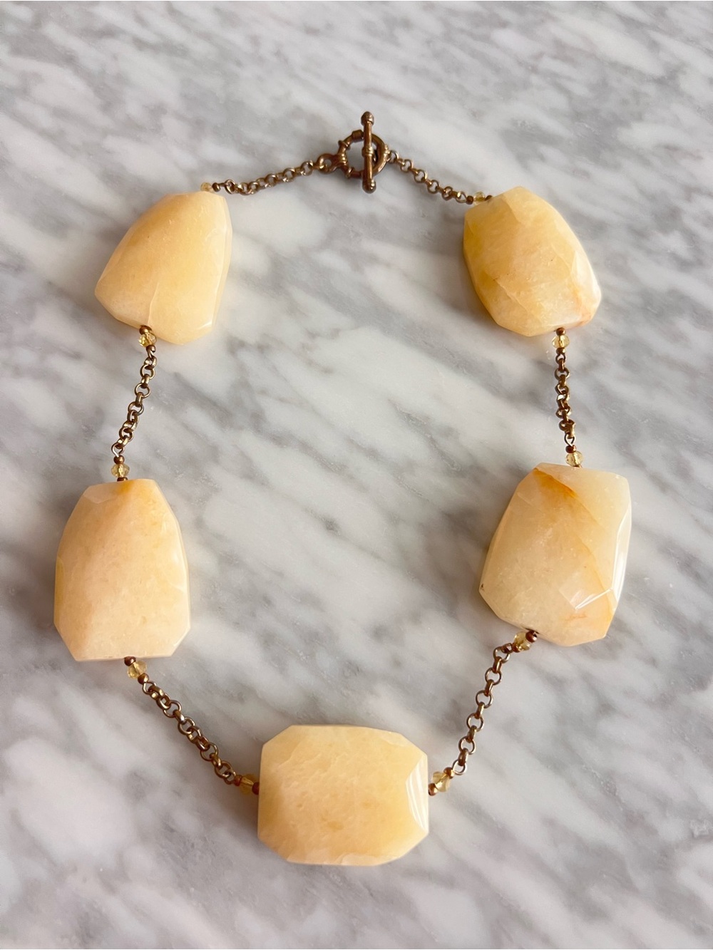 Quartz Stone Statement Necklace